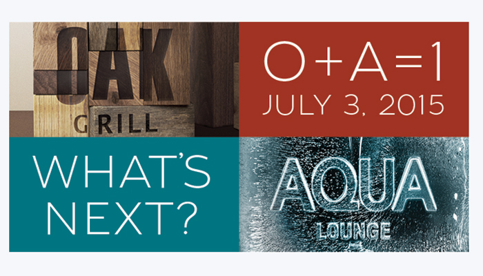 Oak Grill & Aqua Lounge One Year Anniversary