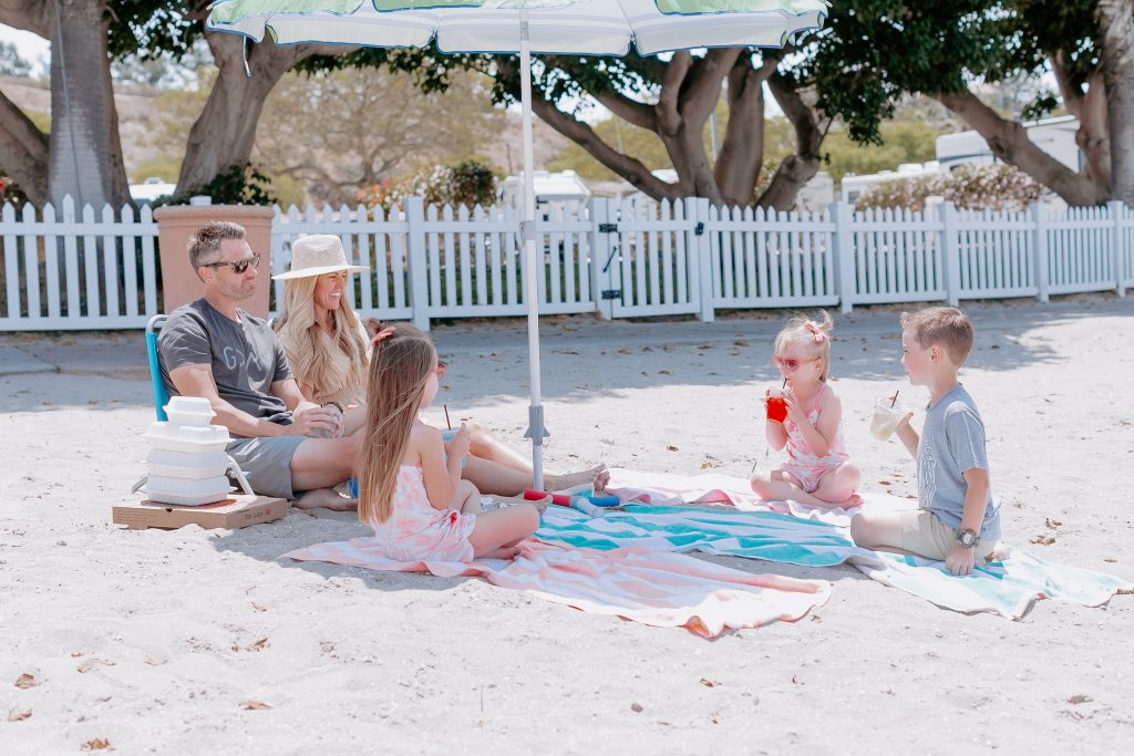 family in beach