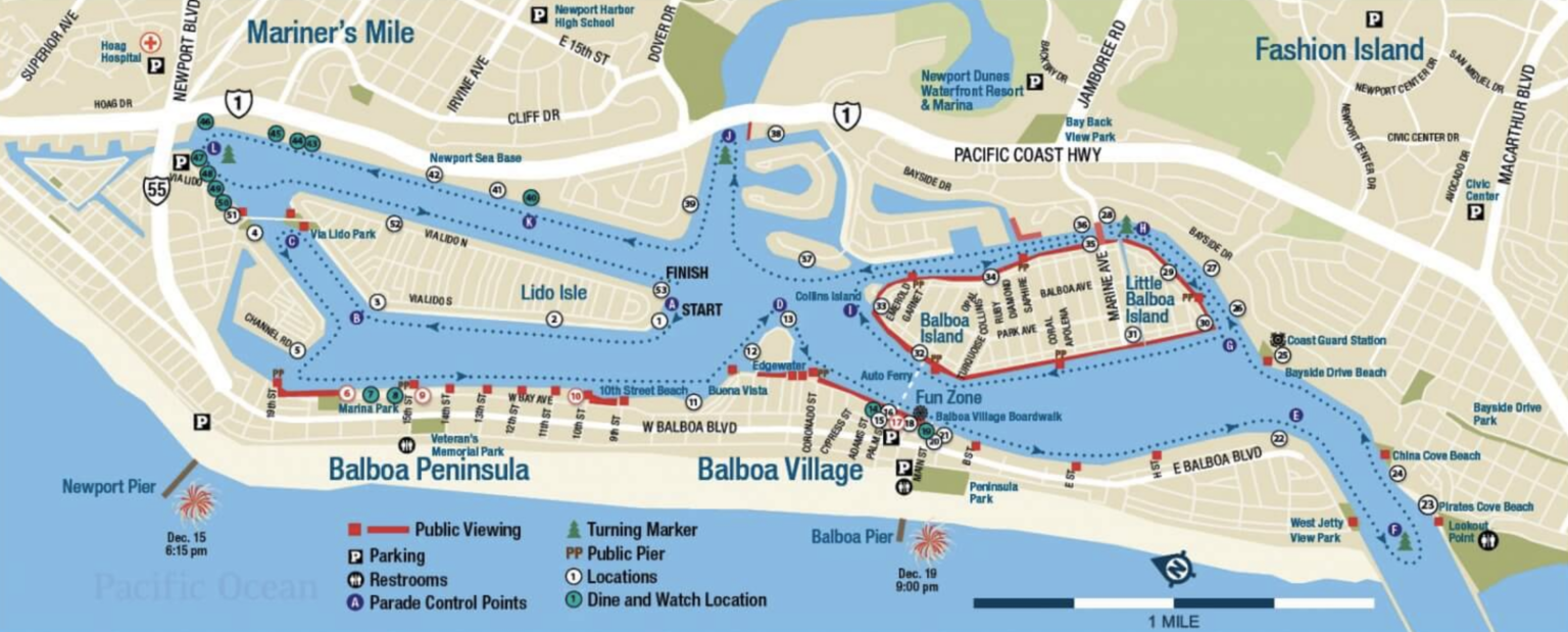 Newport Beach Boat Parade 2024 Map Devi Mureil