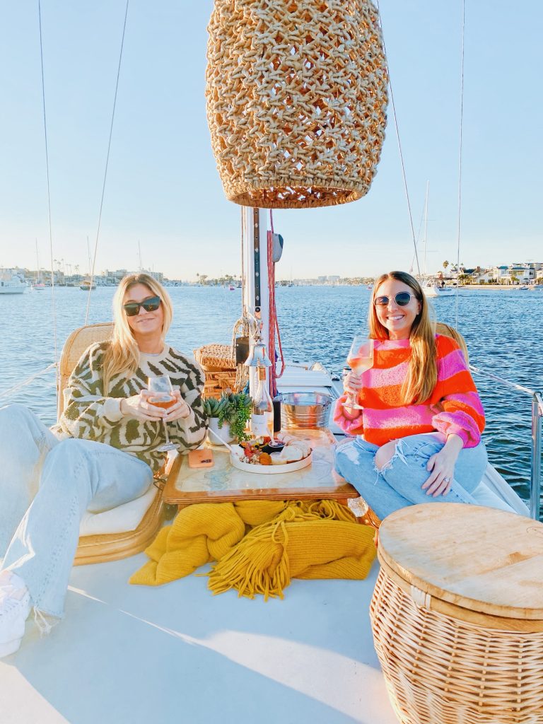 2 girls on a boat