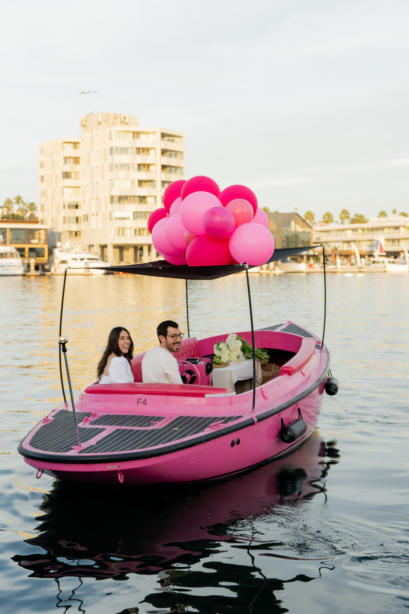 pink duffy boat