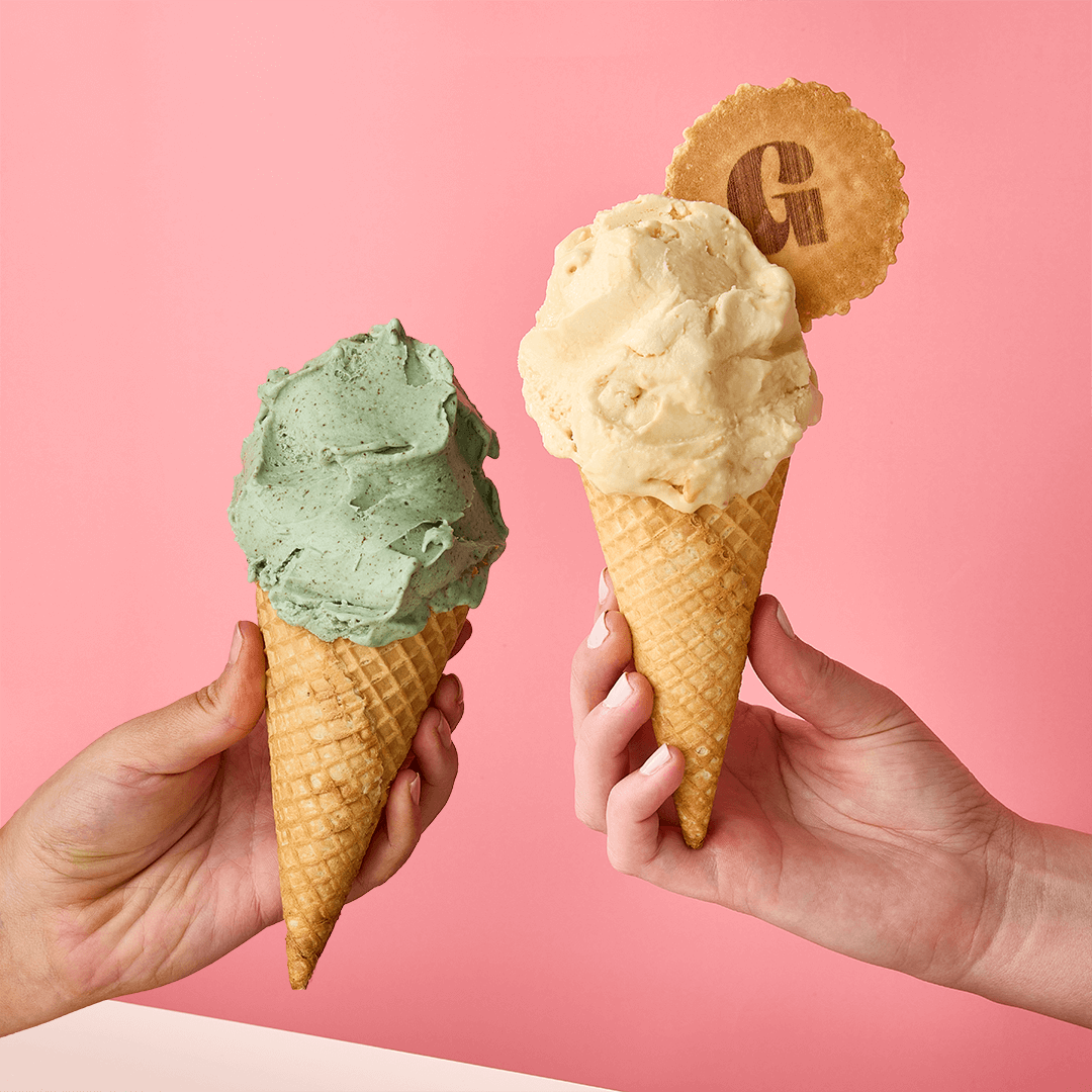 2 ice cream cones