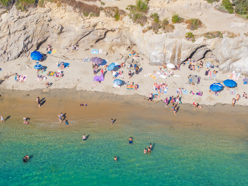 beach with people on the sand