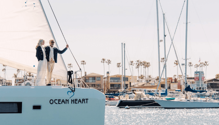 couple on a boat