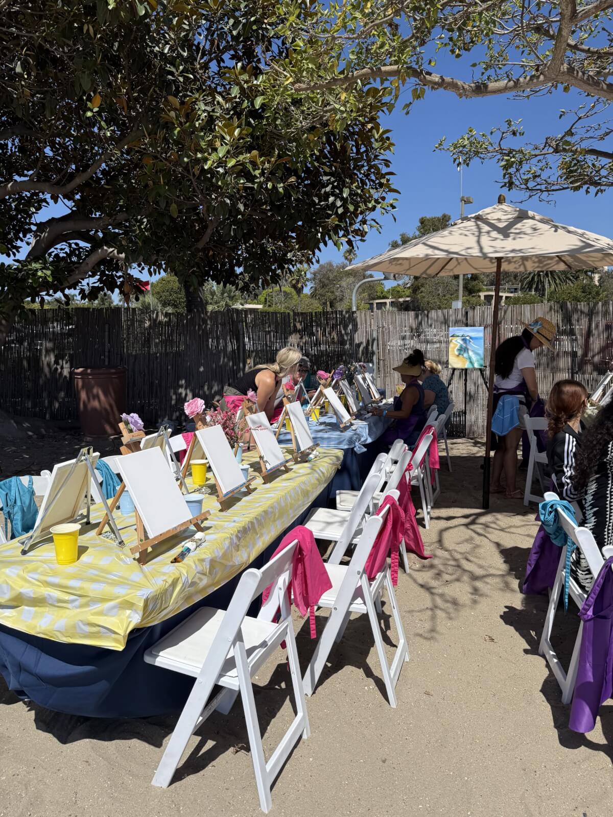 chairs and table set up