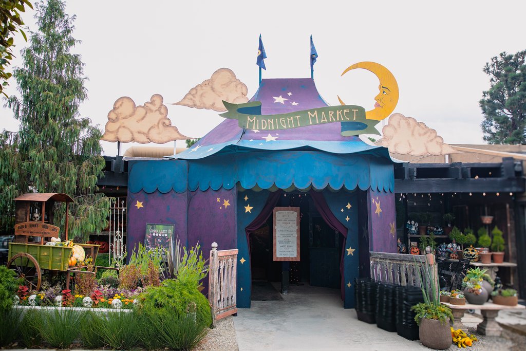 outside of a halloween market