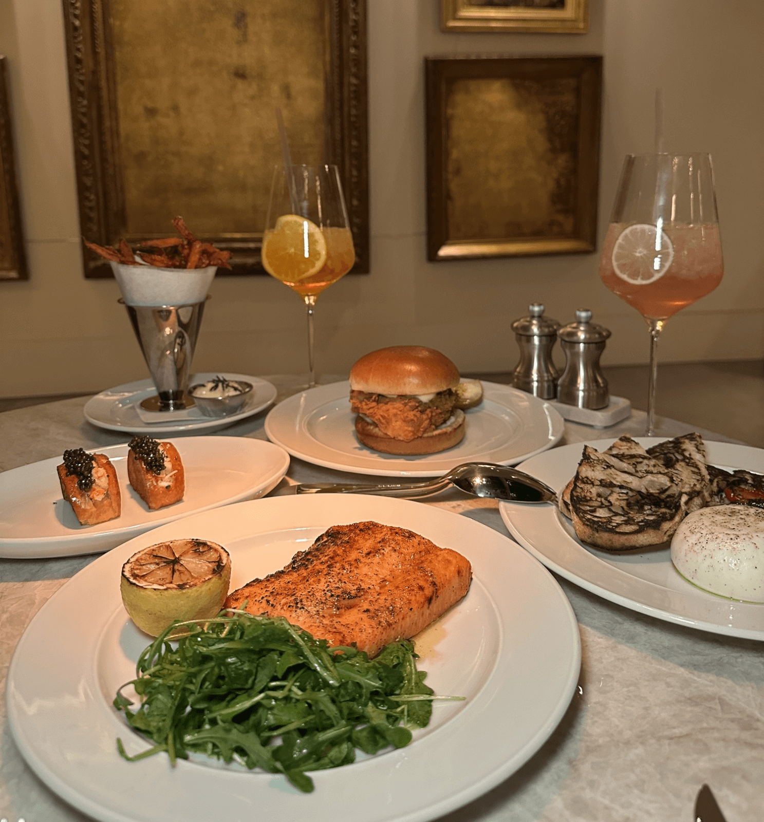 food on a table