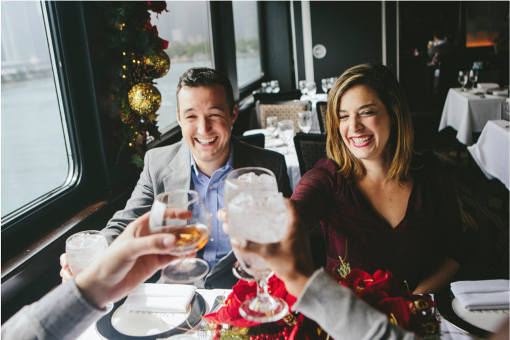 2 people sitting in a cruise