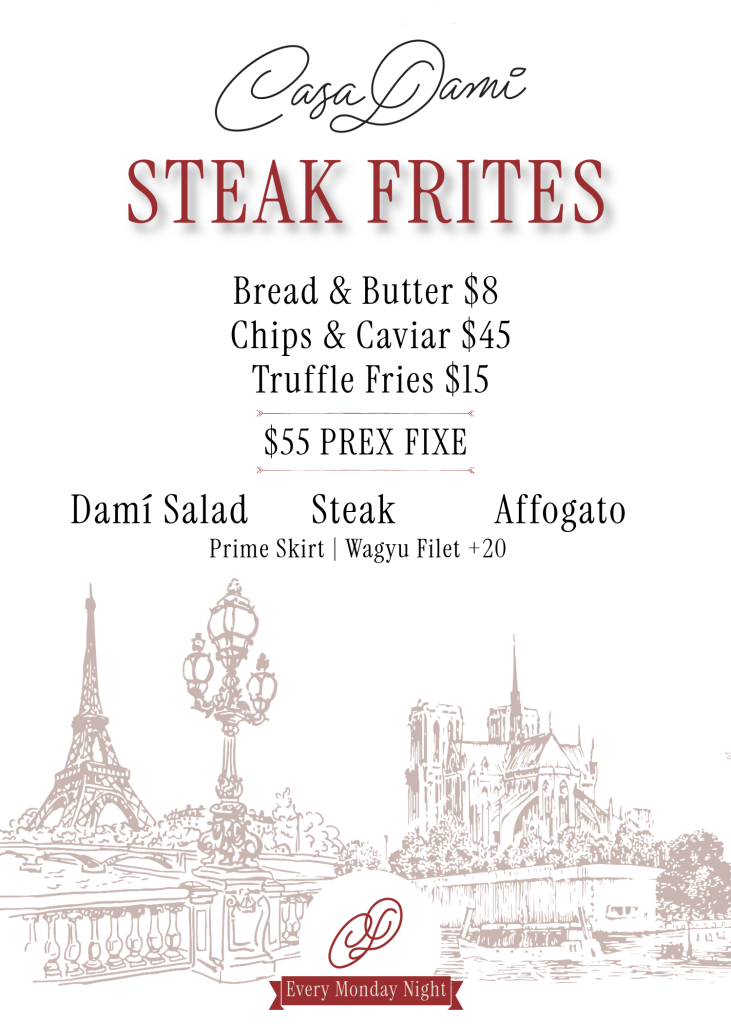 flyer for steak frites