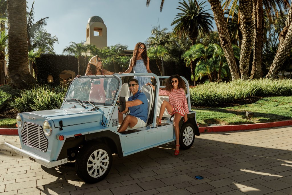 family on a moke