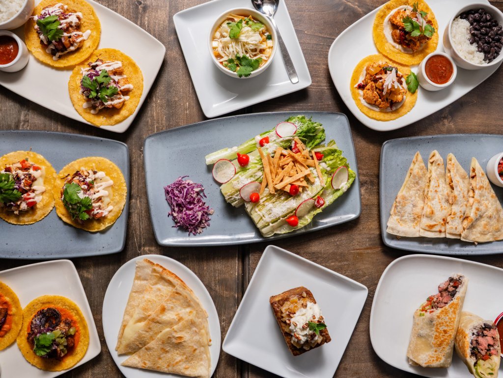 food on a table