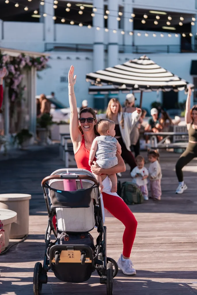 woman holding baby