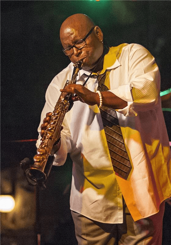 man holding instrument