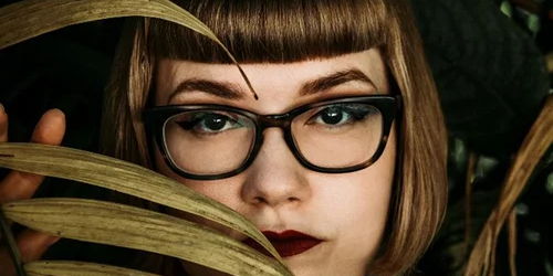 Woman wearing glasses