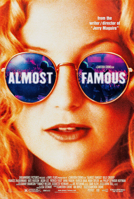 Almost Famous movie poster with woman wearing sunglasses