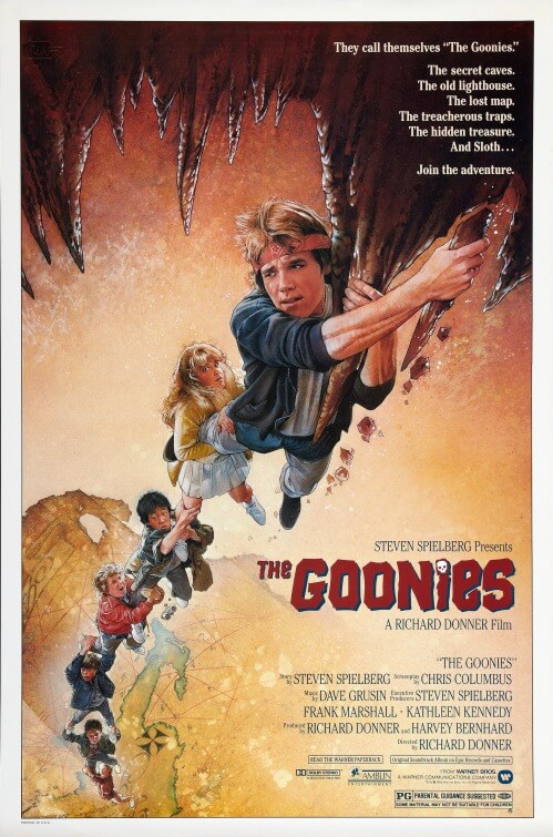 Movie poster of young kids holding on to a rope