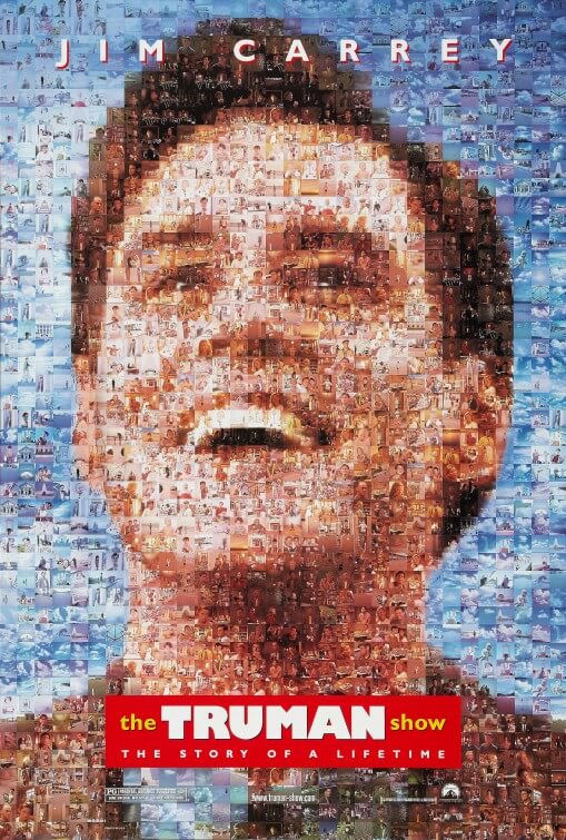 Actor Jim Carrey smiling for movie poster