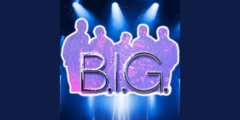 Purple graphic with silver letters that spell out B.I.G.
