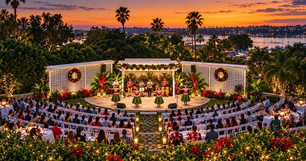 stage with decorations