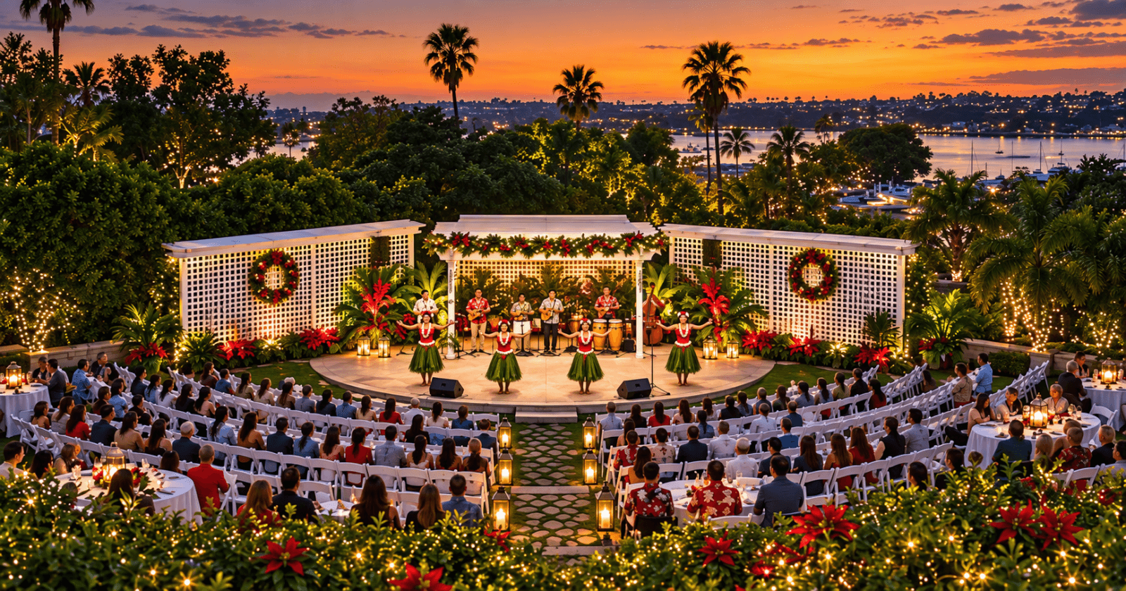 stage with decorations