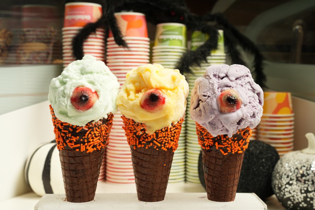 ice cream on a cone