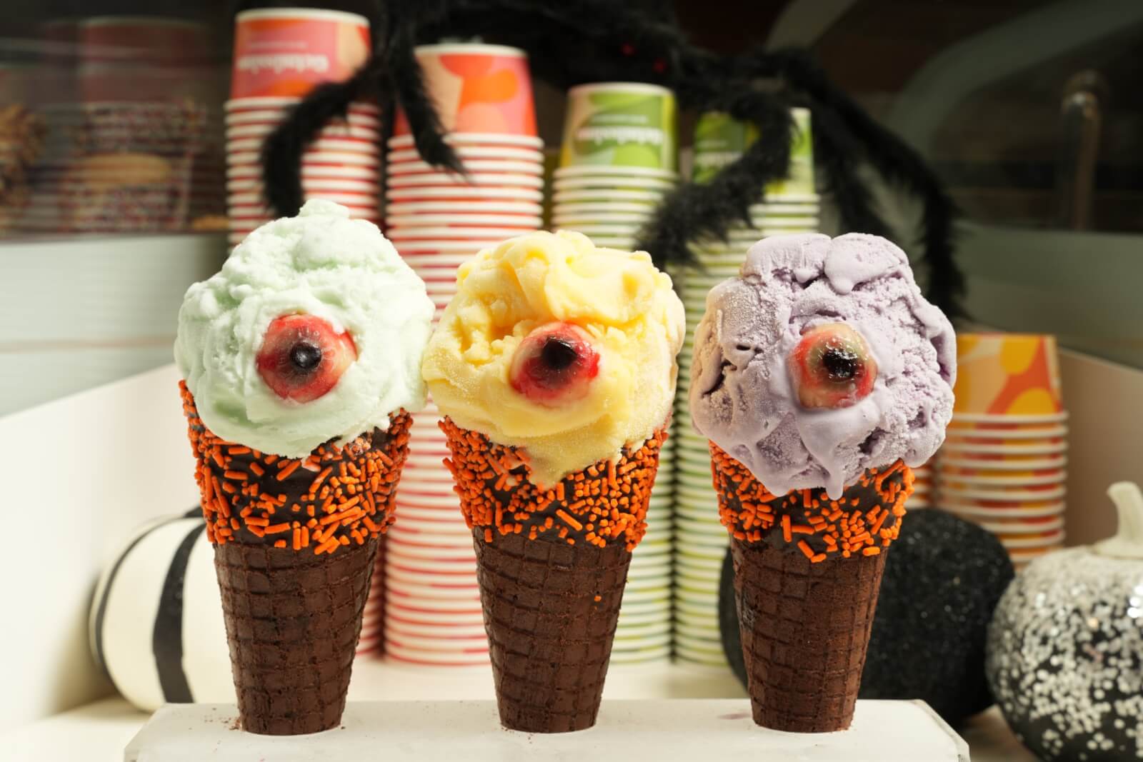 ice cream on a cone